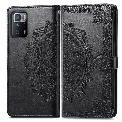 Coque Portefeuille Motif Fantaisie Livre Cuir Etui Clapet pour Xiaomi Poco X3 GT 5G Noir