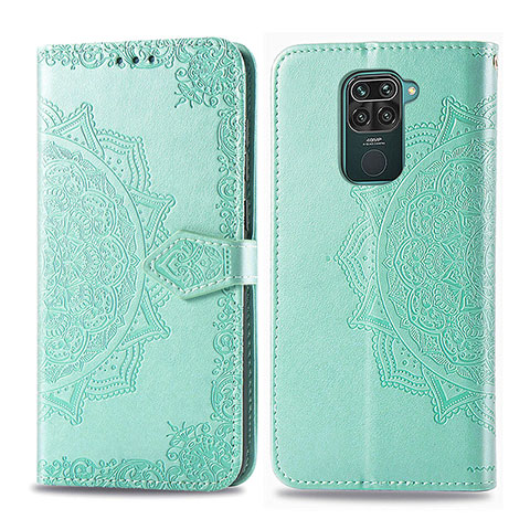 Coque Portefeuille Motif Fantaisie Livre Cuir Etui Clapet pour Xiaomi Redmi 10X 4G Vert