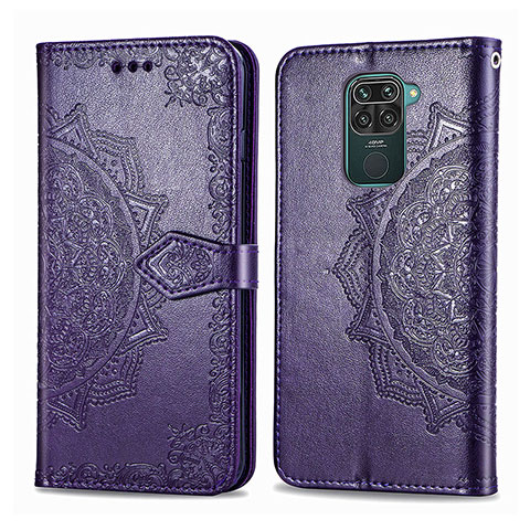 Coque Portefeuille Motif Fantaisie Livre Cuir Etui Clapet pour Xiaomi Redmi 10X 4G Violet