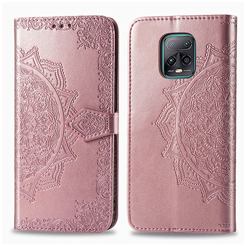 Coque Portefeuille Motif Fantaisie Livre Cuir Etui Clapet pour Xiaomi Redmi 10X 5G Or Rose