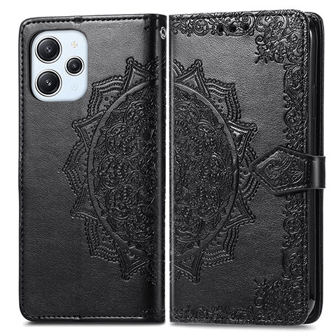 Coque Portefeuille Motif Fantaisie Livre Cuir Etui Clapet pour Xiaomi Redmi 12 4G Noir