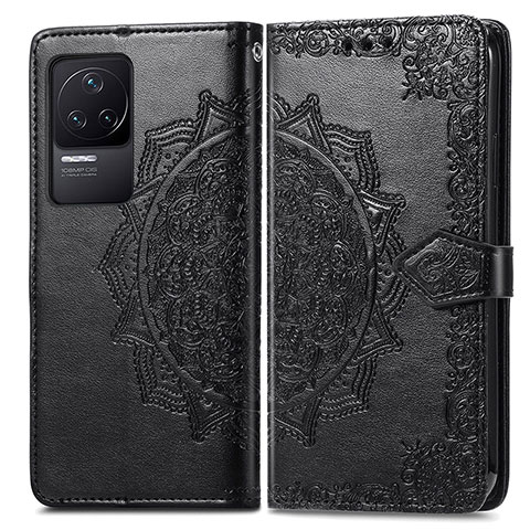 Coque Portefeuille Motif Fantaisie Livre Cuir Etui Clapet pour Xiaomi Redmi K50 5G Noir