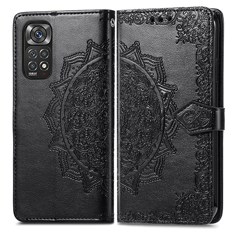 Coque Portefeuille Motif Fantaisie Livre Cuir Etui Clapet pour Xiaomi Redmi Note 11 Pro 4G Noir