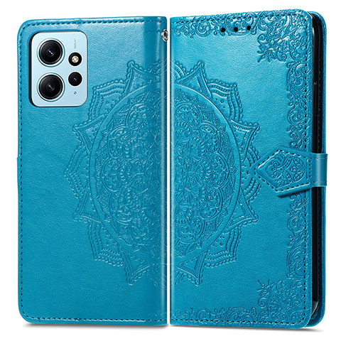 Coque Portefeuille Motif Fantaisie Livre Cuir Etui Clapet pour Xiaomi Redmi Note 12 4G Bleu