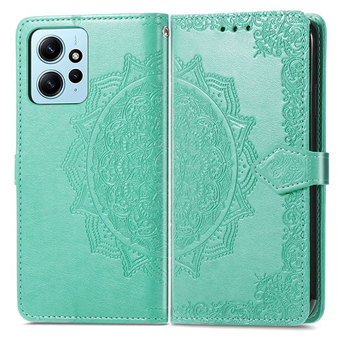 Coque Portefeuille Motif Fantaisie Livre Cuir Etui Clapet pour Xiaomi Redmi Note 12 4G Vert