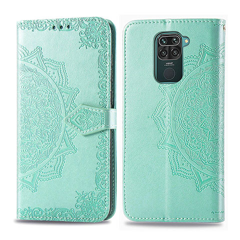 Coque Portefeuille Motif Fantaisie Livre Cuir Etui Clapet pour Xiaomi Redmi Note 9 Vert