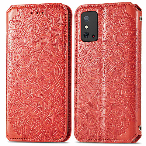 Coque Portefeuille Motif Fantaisie Livre Cuir Etui Clapet S01D pour Huawei Honor X10 Max 5G Rouge