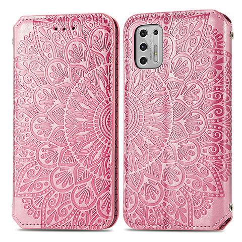 Coque Portefeuille Motif Fantaisie Livre Cuir Etui Clapet S01D pour Motorola Moto G Stylus (2021) Or Rose