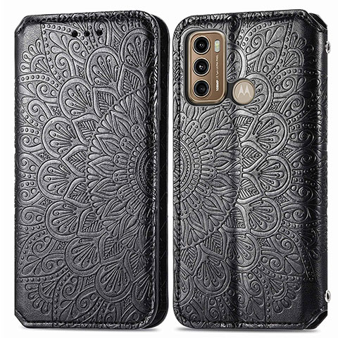 Coque Portefeuille Motif Fantaisie Livre Cuir Etui Clapet S01D pour Motorola Moto G40 Fusion Noir