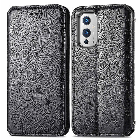 Coque Portefeuille Motif Fantaisie Livre Cuir Etui Clapet S01D pour OnePlus 9 5G Noir