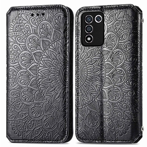 Coque Portefeuille Motif Fantaisie Livre Cuir Etui Clapet S01D pour Oppo K9S 5G Noir