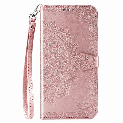 Coque Portefeuille Motif Fantaisie Livre Cuir Etui Clapet S01D pour Samsung Galaxy A02 Or Rose