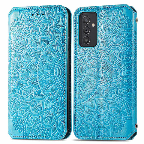 Coque Portefeuille Motif Fantaisie Livre Cuir Etui Clapet S01D pour Samsung Galaxy A05s Bleu