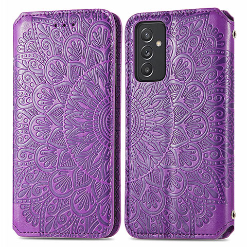 Coque Portefeuille Motif Fantaisie Livre Cuir Etui Clapet S01D pour Samsung Galaxy A15 4G Violet