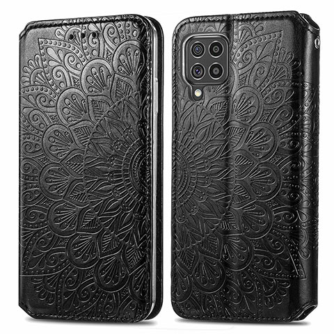 Coque Portefeuille Motif Fantaisie Livre Cuir Etui Clapet S01D pour Samsung Galaxy F62 5G Noir