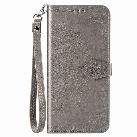 Coque Portefeuille Motif Fantaisie Livre Cuir Etui Clapet S01D pour Samsung Galaxy M02 Gris