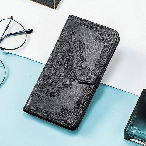 Coque Portefeuille Motif Fantaisie Livre Cuir Etui Clapet S01D pour Samsung Galaxy M13 4G Noir