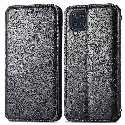 Coque Portefeuille Motif Fantaisie Livre Cuir Etui Clapet S01D pour Samsung Galaxy M32 4G Noir