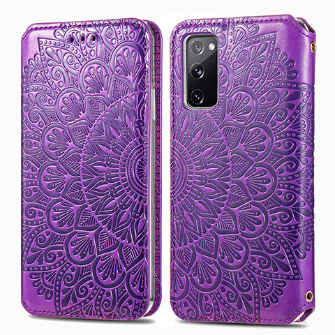 Coque Portefeuille Motif Fantaisie Livre Cuir Etui Clapet S01D pour Samsung Galaxy S20 FE (2022) 5G Violet