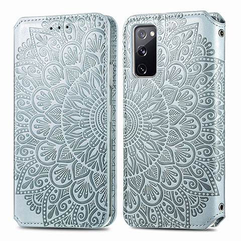 Coque Portefeuille Motif Fantaisie Livre Cuir Etui Clapet S01D pour Samsung Galaxy S20 FE 4G Argent