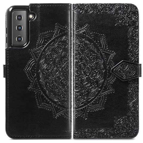 Coque Portefeuille Motif Fantaisie Livre Cuir Etui Clapet S01D pour Samsung Galaxy S22 Plus 5G Noir