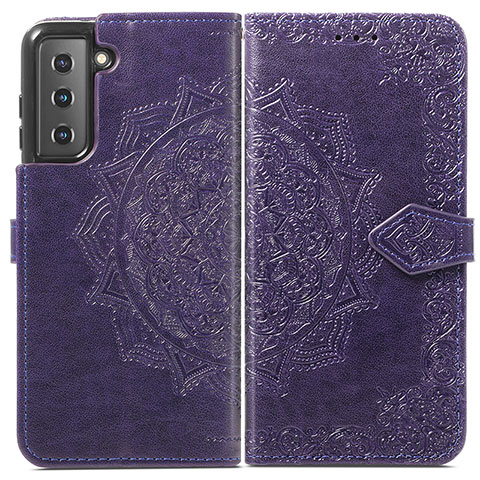 Coque Portefeuille Motif Fantaisie Livre Cuir Etui Clapet S01D pour Samsung Galaxy S23 Plus 5G Violet