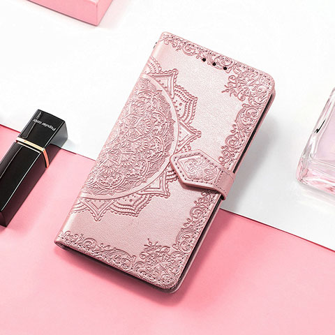 Coque Portefeuille Motif Fantaisie Livre Cuir Etui Clapet S01D pour Samsung Galaxy XCover 6 Pro 5G Or Rose