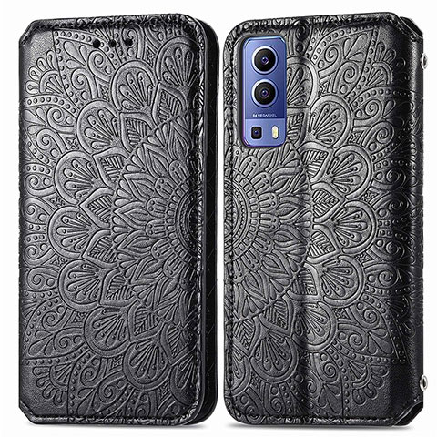 Coque Portefeuille Motif Fantaisie Livre Cuir Etui Clapet S01D pour Vivo iQOO Z3 5G Noir