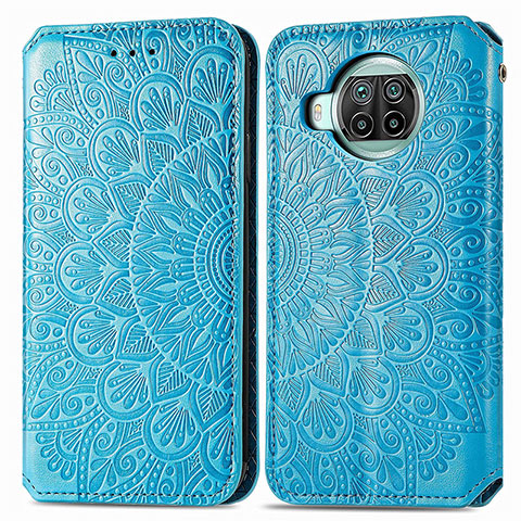 Coque Portefeuille Motif Fantaisie Livre Cuir Etui Clapet S01D pour Xiaomi Mi 10T Lite 5G Bleu