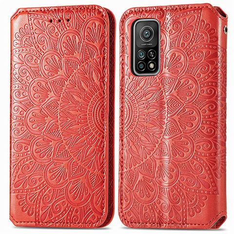 Coque Portefeuille Motif Fantaisie Livre Cuir Etui Clapet S01D pour Xiaomi Mi 10T Pro 5G Rouge