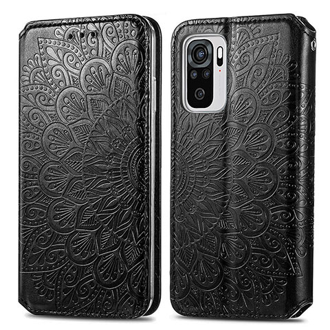 Coque Portefeuille Motif Fantaisie Livre Cuir Etui Clapet S01D pour Xiaomi Poco M5S Noir