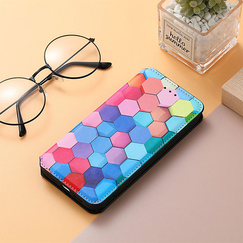 Coque Portefeuille Motif Fantaisie Livre Cuir Etui Clapet S01D pour Xiaomi Redmi 11A 4G Colorful