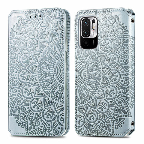 Coque Portefeuille Motif Fantaisie Livre Cuir Etui Clapet S01D pour Xiaomi Redmi Note 11 SE 5G Argent