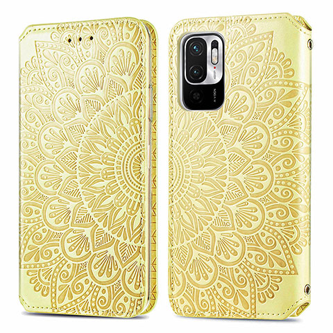 Coque Portefeuille Motif Fantaisie Livre Cuir Etui Clapet S01D pour Xiaomi Redmi Note 11 SE 5G Or