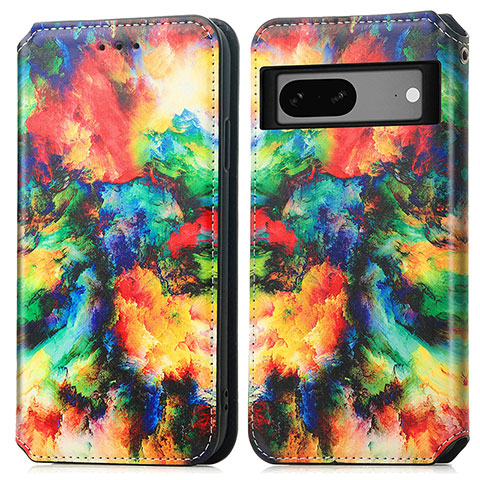 Coque Portefeuille Motif Fantaisie Livre Cuir Etui Clapet S02D pour Google Pixel 7a 5G Mixte