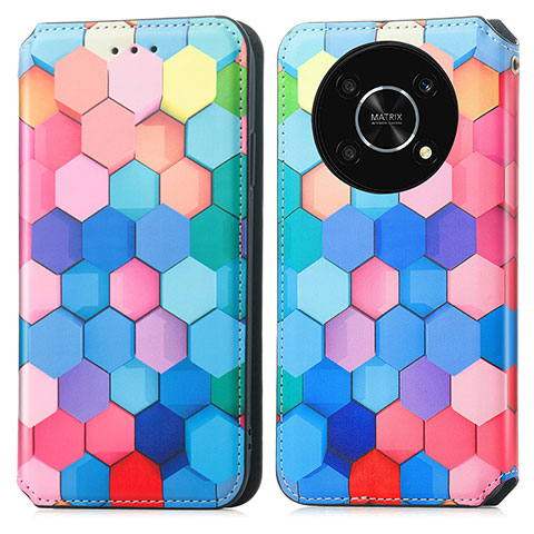 Coque Portefeuille Motif Fantaisie Livre Cuir Etui Clapet S02D pour Huawei Enjoy 50 Pro Colorful