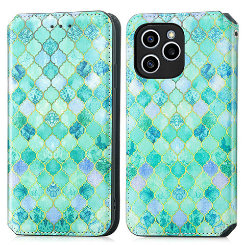 Coque Portefeuille Motif Fantaisie Livre Cuir Etui Clapet S02D pour Huawei Honor 60 SE 5G Vert