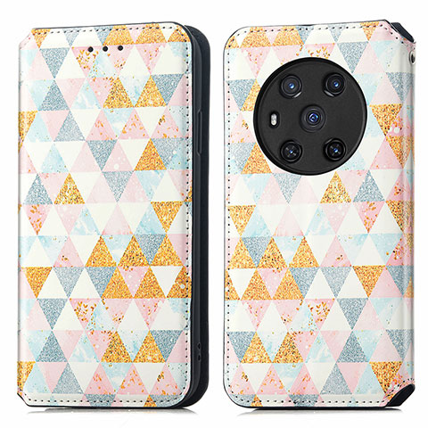 Coque Portefeuille Motif Fantaisie Livre Cuir Etui Clapet S02D pour Huawei Honor Magic3 5G Blanc