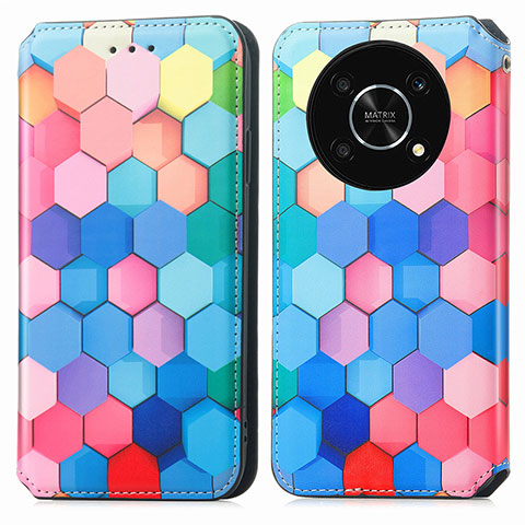 Coque Portefeuille Motif Fantaisie Livre Cuir Etui Clapet S02D pour Huawei Honor Magic4 Lite 5G Colorful