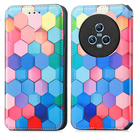 Coque Portefeuille Motif Fantaisie Livre Cuir Etui Clapet S02D pour Huawei Honor Magic5 5G Colorful