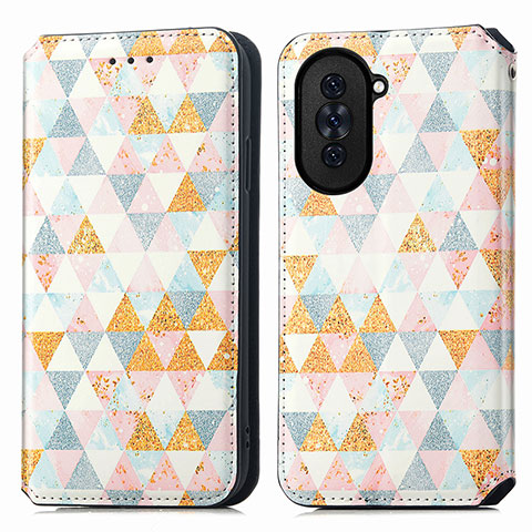 Coque Portefeuille Motif Fantaisie Livre Cuir Etui Clapet S02D pour Huawei Nova 10 Pro Blanc