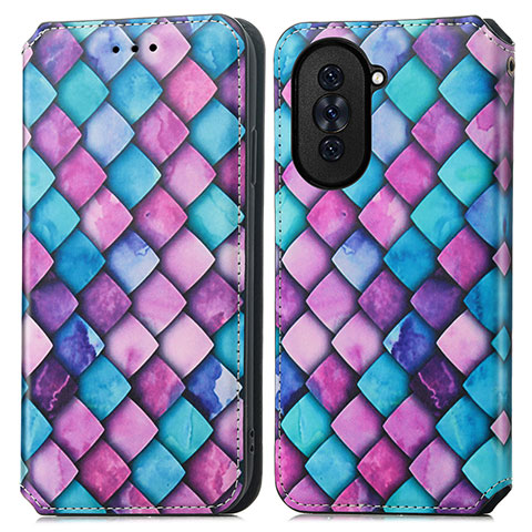 Coque Portefeuille Motif Fantaisie Livre Cuir Etui Clapet S02D pour Huawei Nova 10 Violet