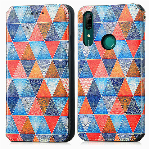 Coque Portefeuille Motif Fantaisie Livre Cuir Etui Clapet S02D pour Huawei Y9 Prime (2019) Marron