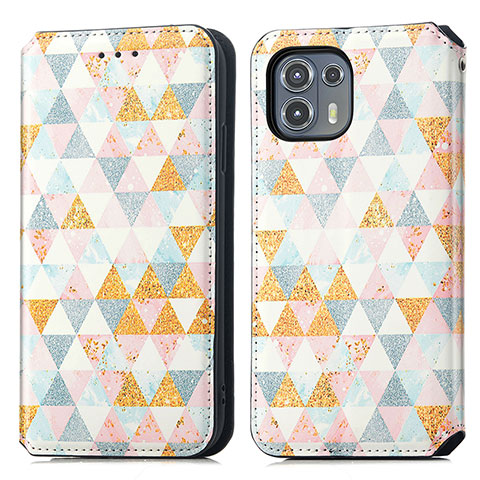 Coque Portefeuille Motif Fantaisie Livre Cuir Etui Clapet S02D pour Motorola Moto Edge 20 Lite 5G Blanc