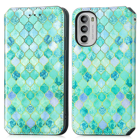 Coque Portefeuille Motif Fantaisie Livre Cuir Etui Clapet S02D pour Motorola Moto Edge (2022) 5G Vert