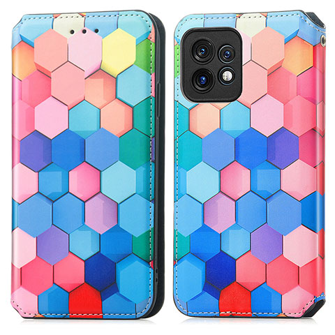 Coque Portefeuille Motif Fantaisie Livre Cuir Etui Clapet S02D pour Motorola Moto Edge Plus (2023) 5G Colorful