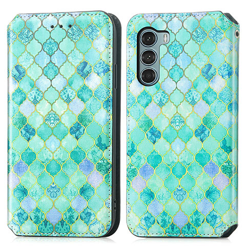 Coque Portefeuille Motif Fantaisie Livre Cuir Etui Clapet S02D pour Motorola Moto Edge S30 5G Vert