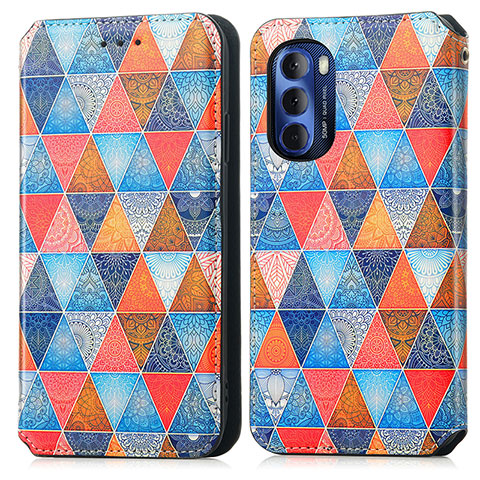 Coque Portefeuille Motif Fantaisie Livre Cuir Etui Clapet S02D pour Motorola Moto G Stylus (2022) 4G Marron