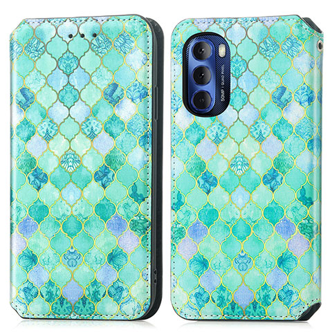 Coque Portefeuille Motif Fantaisie Livre Cuir Etui Clapet S02D pour Motorola Moto G Stylus (2022) 5G Vert