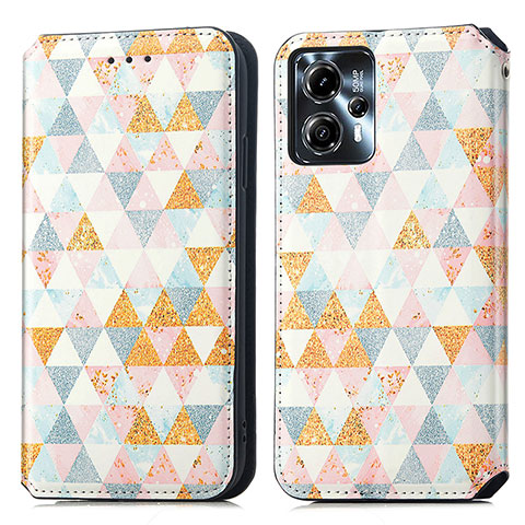 Coque Portefeuille Motif Fantaisie Livre Cuir Etui Clapet S02D pour Motorola Moto G23 Blanc